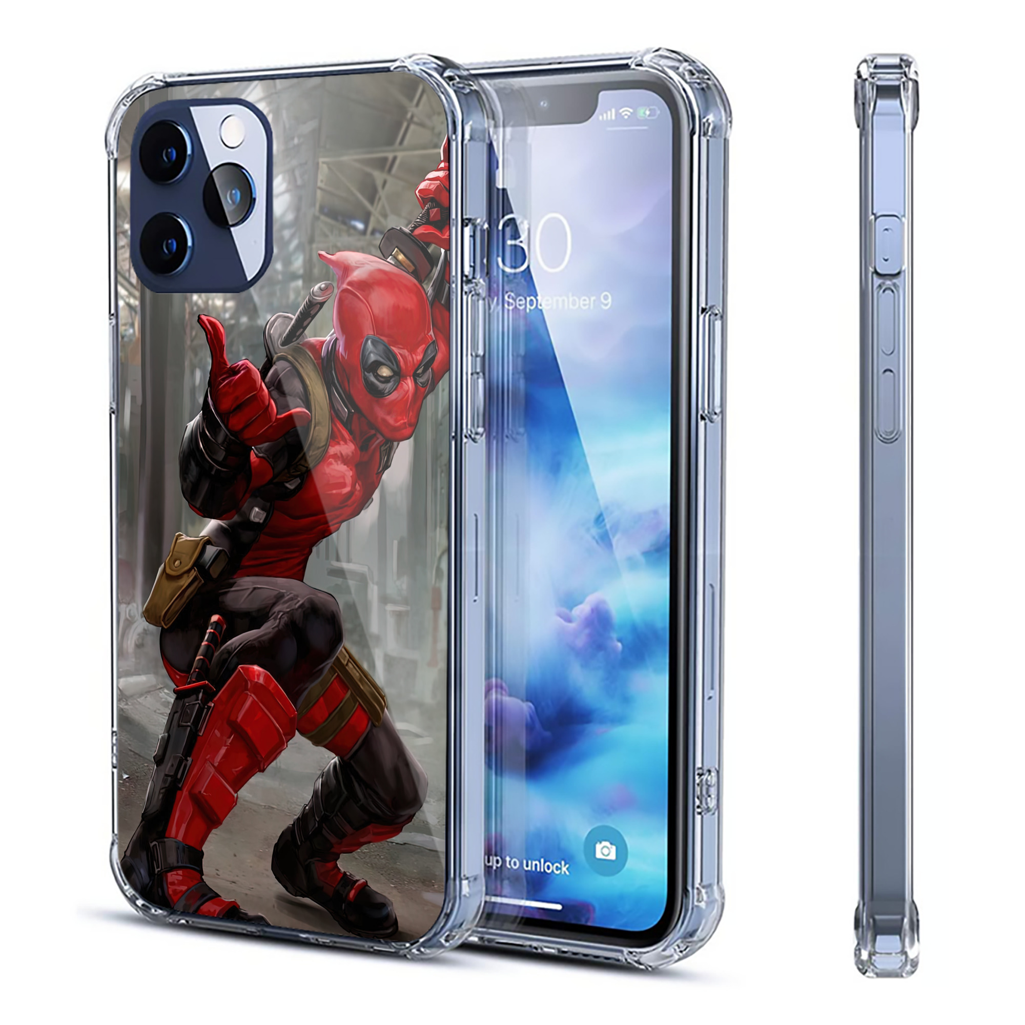 （画像用） Deadpool デッドプール 【iPhone 12シリーズ対応】透明スマホケース（クリアソフトケース）